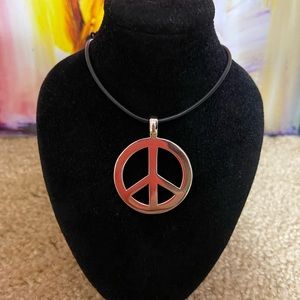Peace Sign Pendant NWT